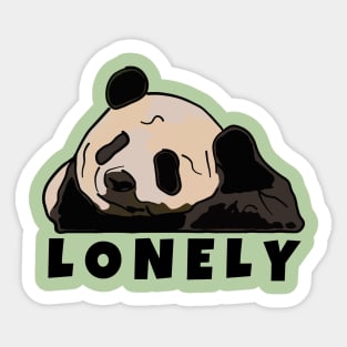 Lonely Sad Panda Sticker